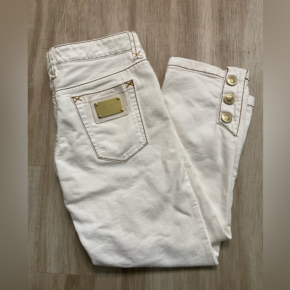 AUTHENTIC DLOCE& GABBANA CROP JEANS IT 40